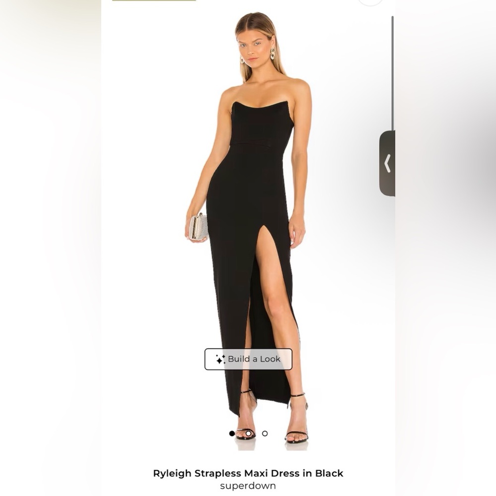 Ryleigh Strapless Maxi Dress in Black